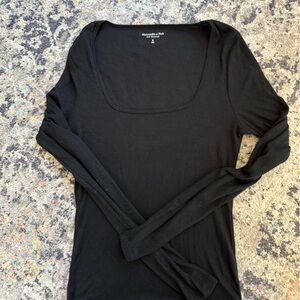 A&F ribbed square neck top